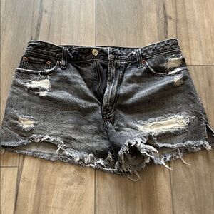 Abercrombie & Fitch Distressed Denim Shorts Size 8